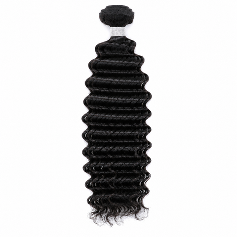 Violet 12A Human Hair Deep Wave Bundles One Bundle 100% Unprocessed Brazilian Virgin Hair Natural Black Deep Wave Bundle