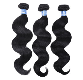 Violet 7A Brazilian Straight Human Hair Bundle, 1 Piece, Natural Black
