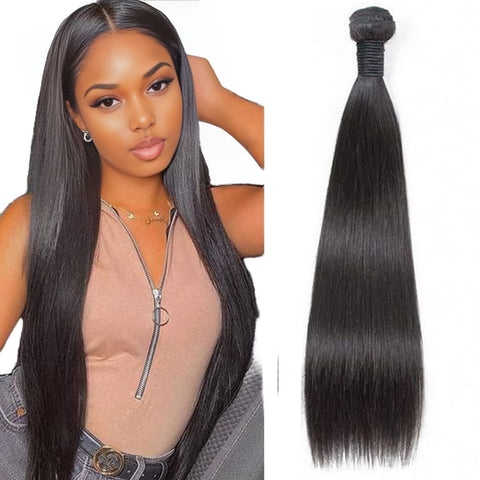 10A Straight Hair Bundles Brazilian Virgin Human Hair Bundles Straight  100% Unprocessed Virgin Hair Straight Weave Bundles Human Hair 1 Bundles Deals