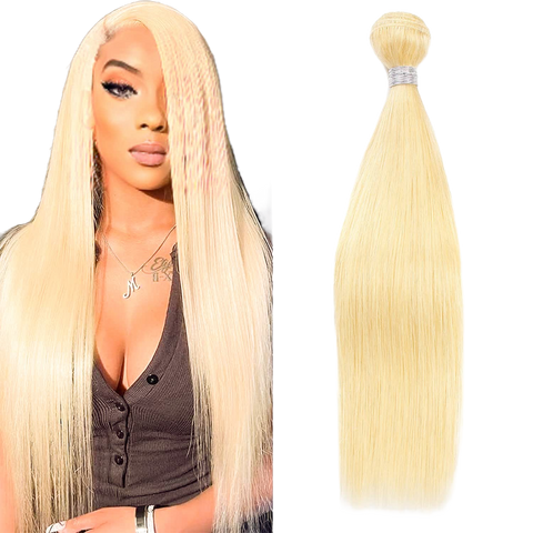 10A Grade 613 Bundles Blonde Bundles Human Hair 613 Straight Human Hair Extensions Brazilian Virgin Human Hair Bundles 1 Bundle Human Hair