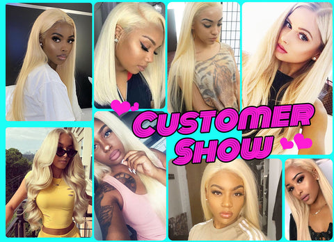 13x4 Transparent Lace Wig Straight  #613 Color 180% Density