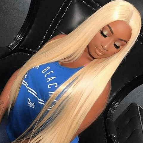 13x4 Transparent Lace Wig Straight  #613 Color 180% Density