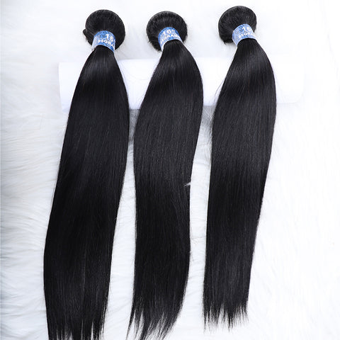 10A Straight Hair Bundles Brazilian Virgin Human Hair Bundles Straight  100% Unprocessed Virgin Hair Straight Weave Bundles Human Hair 1 Bundles Deals